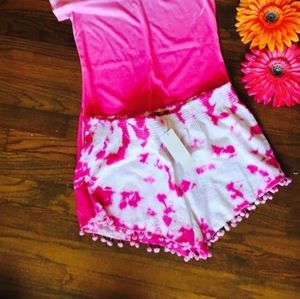 Saks Fifth Avenue Red Pom-Pom Shorts - NWT